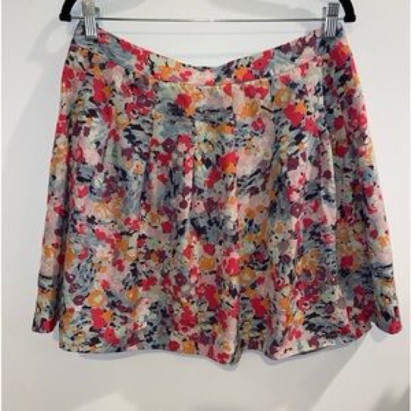 J Crew Pleated Floral 💐Skirt, sz 8 - Picture 2 of 13